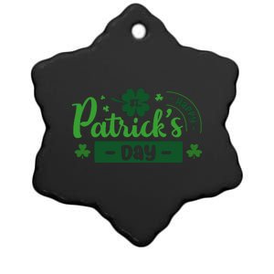 Happy St Saint Patrick's Day Ceramic Star Ornament