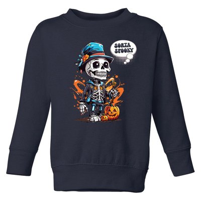 Halloween Skeleton Sorta Spooky Toddler Sweatshirt