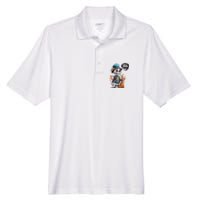 Halloween Skeleton Sorta Spooky Men's Origin Performance Pique Polo