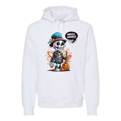 Halloween Skeleton Sorta Spooky Premium Hoodie