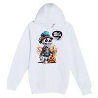 Halloween Skeleton Sorta Spooky Premium Pullover Hoodie