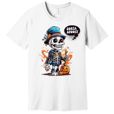 Halloween Skeleton Sorta Spooky Premium T-Shirt