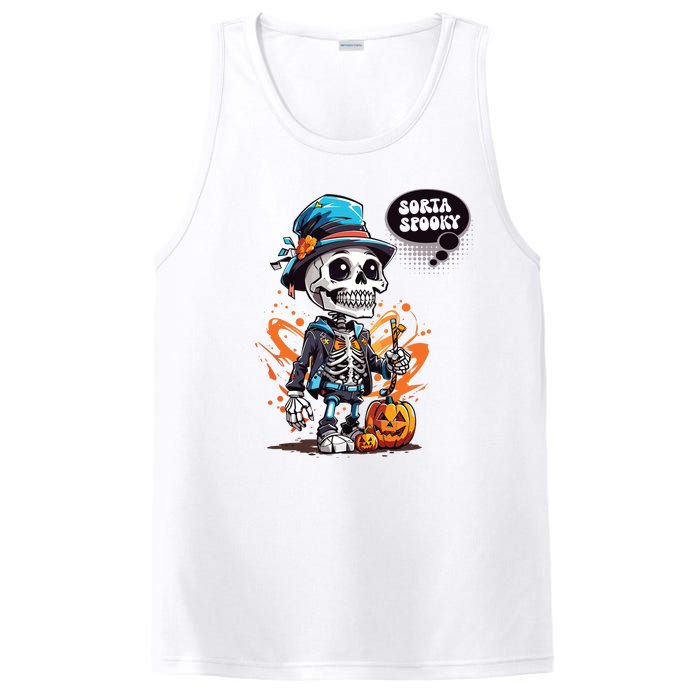 Halloween Skeleton Sorta Spooky PosiCharge Competitor Tank