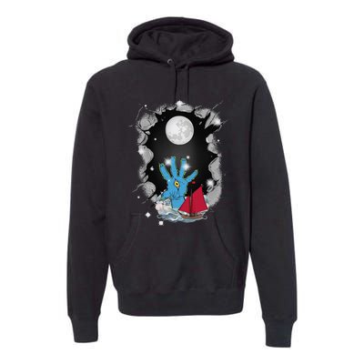 Halloween Sailing Ship Sailing Sea Maritime Ship Premium Hoodie