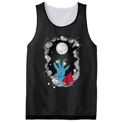 Halloween Sailing Ship Sailing Sea Maritime Ship Mesh Reversible Basketball Jersey Tank