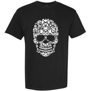 Halloween Skeleton Skull Gamer Controller Gaming Garment-Dyed Heavyweight T-Shirt