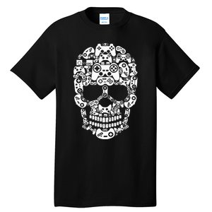 Halloween Skeleton Skull Gamer Controller Gaming Tall T-Shirt