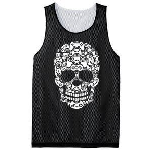 Halloween Skeleton Skull Gamer Controller Gaming Mesh Reversible Basketball Jersey Tank