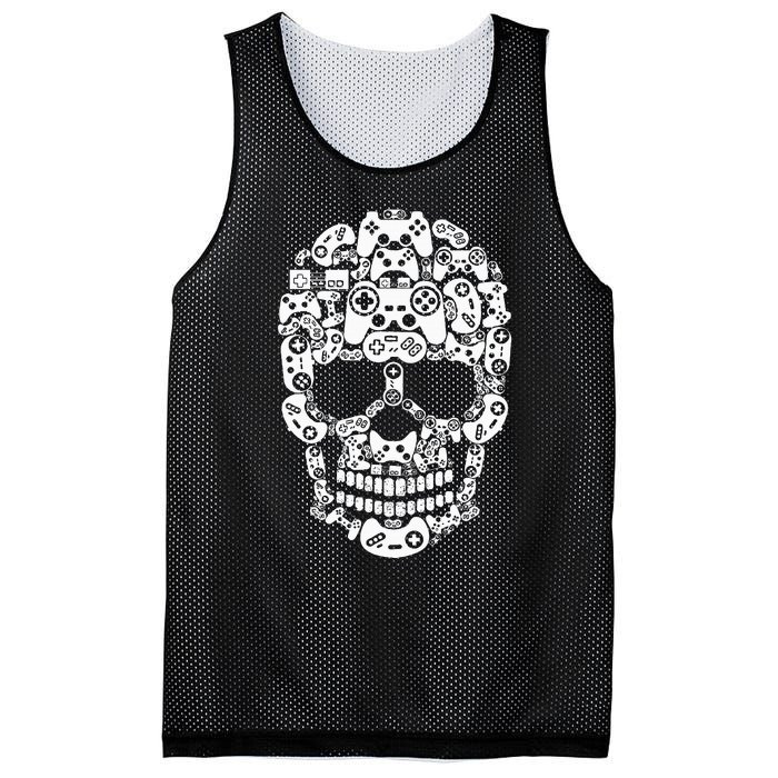 Halloween Skeleton Skull Gamer Controller Gaming Mesh Reversible Basketball Jersey Tank