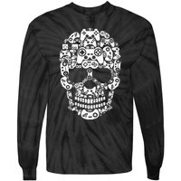 Halloween Skeleton Skull Gamer Controller Gaming Tie-Dye Long Sleeve Shirt