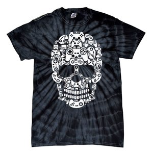 Halloween Skeleton Skull Gamer Controller Gaming Tie-Dye T-Shirt