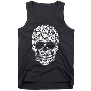 Halloween Skeleton Skull Gamer Controller Gaming Tank Top