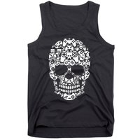 Halloween Skeleton Skull Gamer Controller Gaming Tank Top