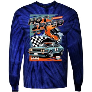 Hot Speed Super Car Racing Tie-Dye Long Sleeve Shirt