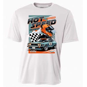 Hot Speed Super Car Racing Cooling Performance Crew T-Shirt