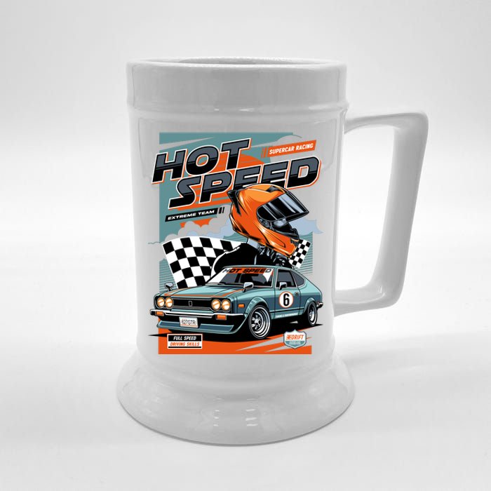 Hot Speed Super Car Racing Beer Stein