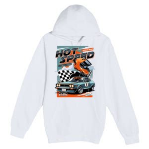 Hot Speed Super Car Racing Premium Pullover Hoodie