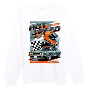 Hot Speed Super Car Racing Premium Crewneck Sweatshirt