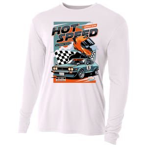 Hot Speed Super Car Racing Cooling Performance Long Sleeve Crew