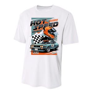 Hot Speed Super Car Racing Performance Sprint T-Shirt