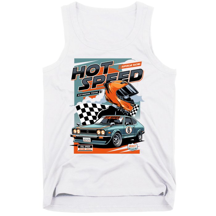 Hot Speed Super Car Racing Tank Top