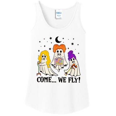 Halloween Spooky SLP OT PT Team Occupational Physical Speech Ladies Essential Tank