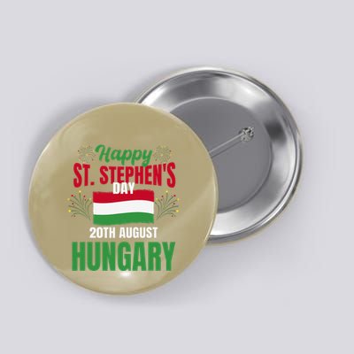 Happy St. StephensS Day Hungary National Day Button