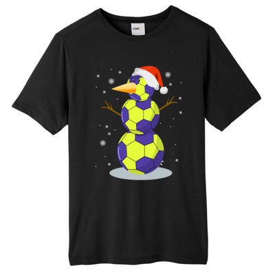 Hockey Snow Santa Hat Christmas Soccer Lover Gift Tall Fusion ChromaSoft Performance T-Shirt