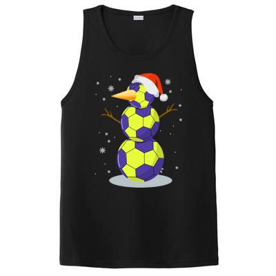 Hockey Snow Santa Hat Christmas Soccer Lover Gift PosiCharge Competitor Tank