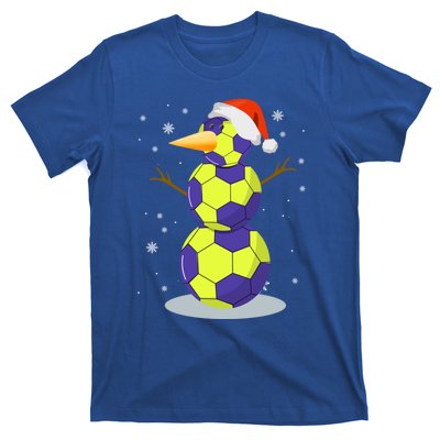 Hockey Snow Santa Hat Christmas Soccer Lover Gift T-Shirt