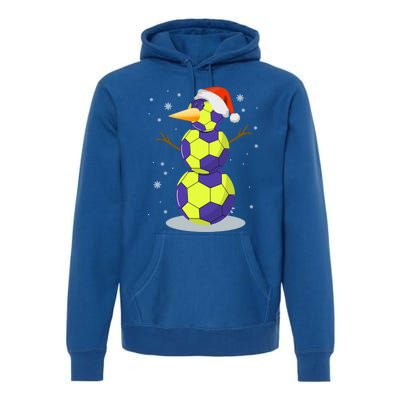 Hockey Snow Santa Hat Christmas Soccer Lover Gift Premium Hoodie