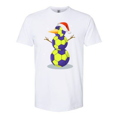 Hockey Snow Santa Hat Christmas Soccer Lover Gift Softstyle CVC T-Shirt