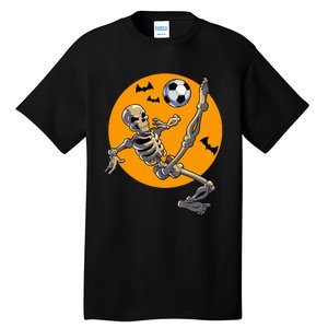 Halloween Soccer Skeleton Costume Tall T-Shirt