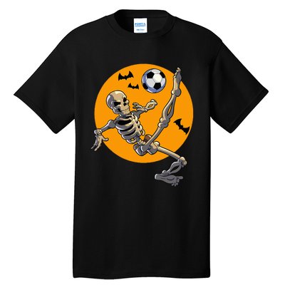 Halloween Soccer Skeleton Costume Tall T-Shirt