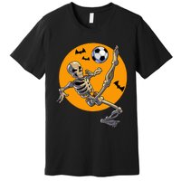 Halloween Soccer Skeleton Costume Premium T-Shirt