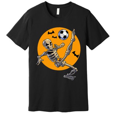 Halloween Soccer Skeleton Costume Premium T-Shirt