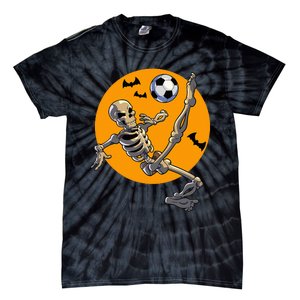 Halloween Soccer Skeleton Costume Tie-Dye T-Shirt