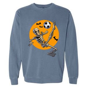 Halloween Soccer Skeleton Costume Garment-Dyed Sweatshirt