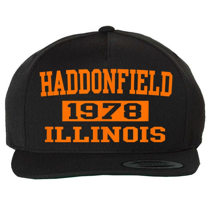 Halloween Spooky Scary Haddonfield Illinois Halloween 1978 Wool Snapback Cap