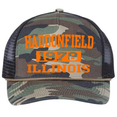 Halloween Spooky Scary Haddonfield Illinois Halloween 1978 Retro Rope Trucker Hat Cap