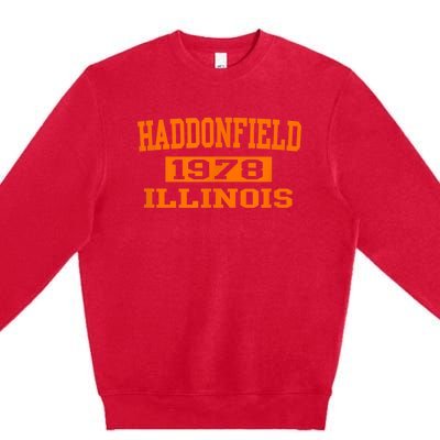 Halloween Spooky Scary Haddonfield Illinois Halloween 1978 Premium Crewneck Sweatshirt