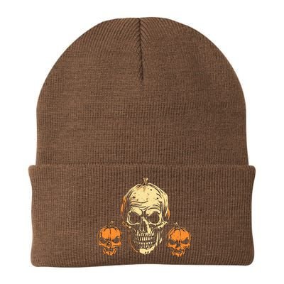 Halloween Spooky Skull Jack O Lantern Pumpkins Knit Cap Winter Beanie