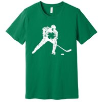 Hockey Shamrock St. Patrick's Day Saint Paddy's Irish Boy Premium T-Shirt