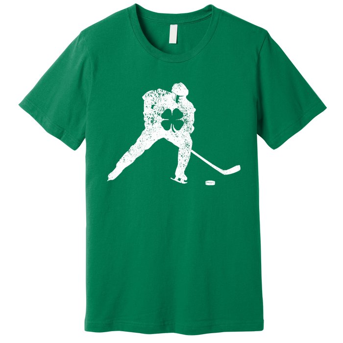 Hockey Shamrock St. Patrick's Day Saint Paddy's Irish Boy Premium T-Shirt