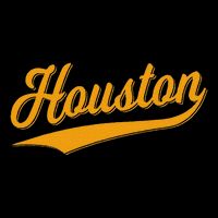 Houston Sports Script Cursive Classic Texas Flag Swoosh Apron