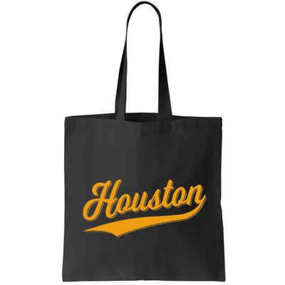 Houston Sports Script Cursive Classic Texas Flag Swoosh Bag