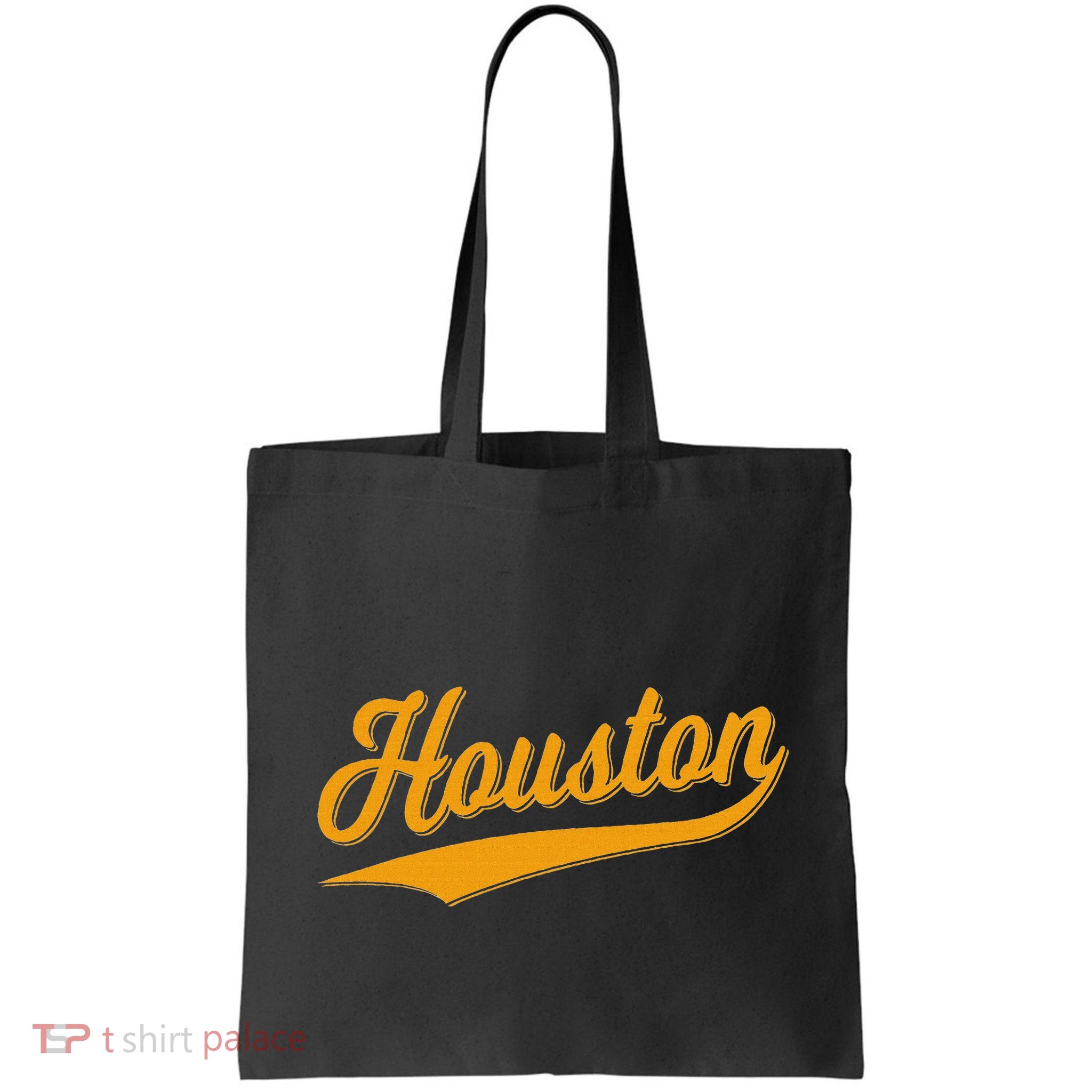 Houston Sports Script Cursive Classic Texas Flag Swoosh Bag
