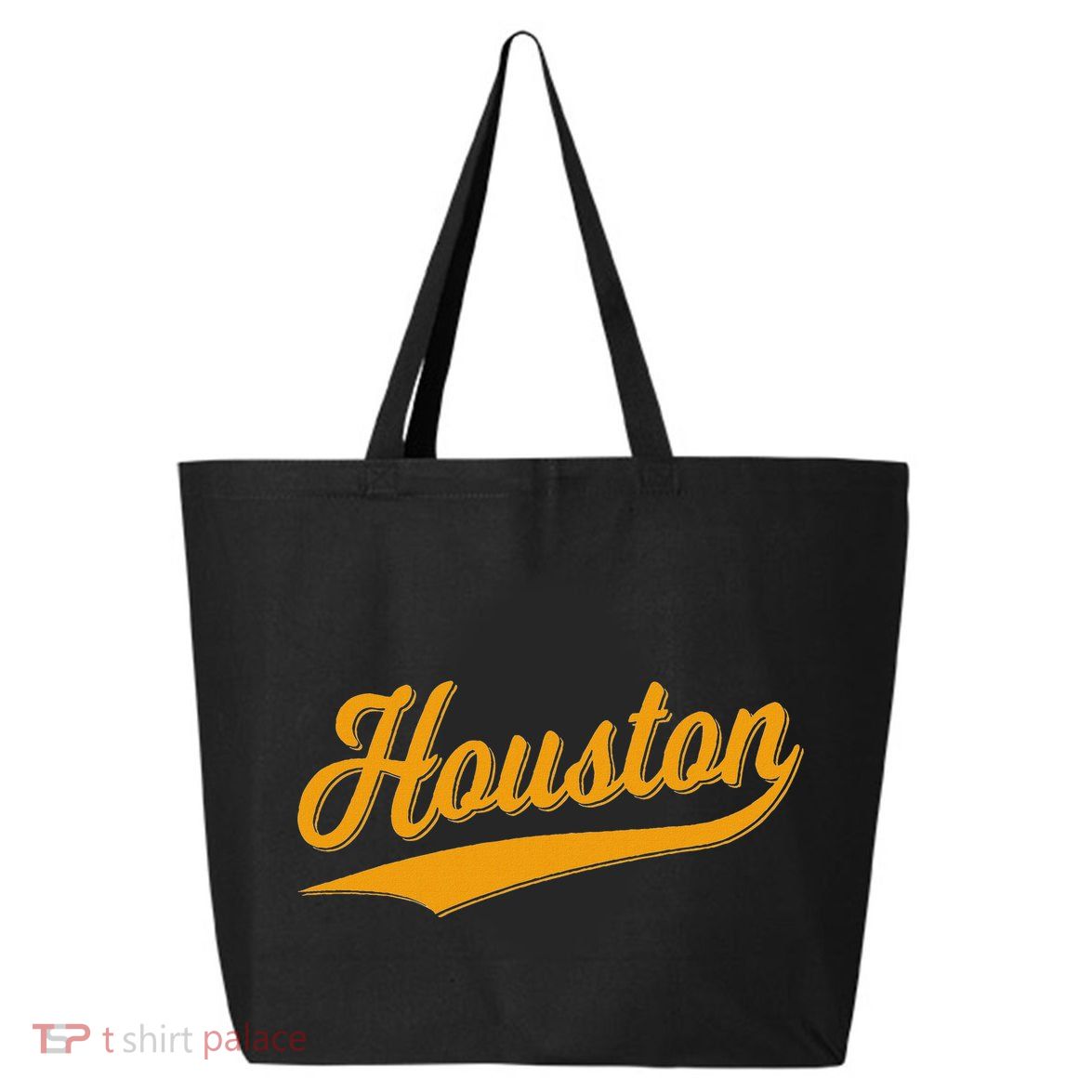 Houston Sports Script Cursive Classic Texas Flag Swoosh 25L Jumbo Tote