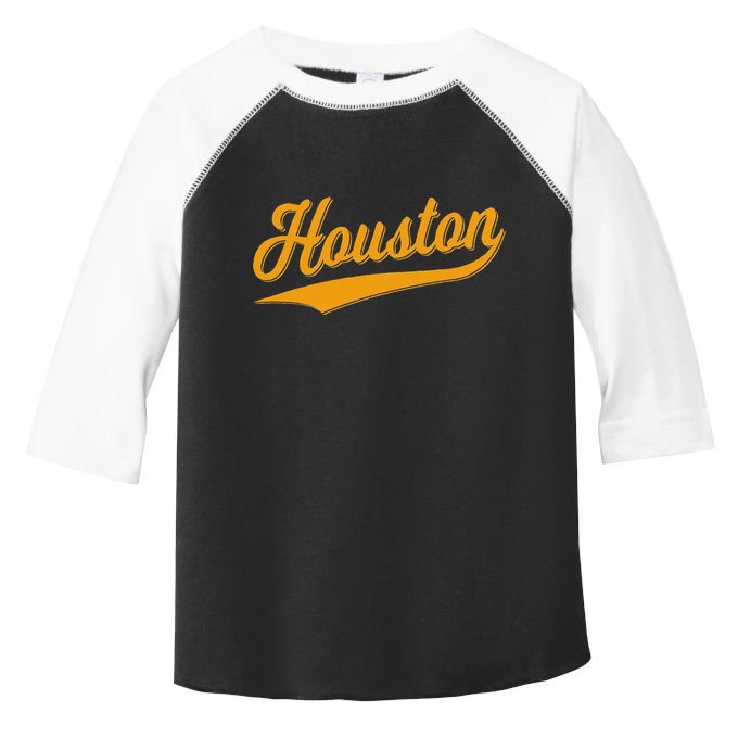 Houston Sports Script Cursive Classic Texas Flag Swoosh Toddler Fine Jersey T-Shirt