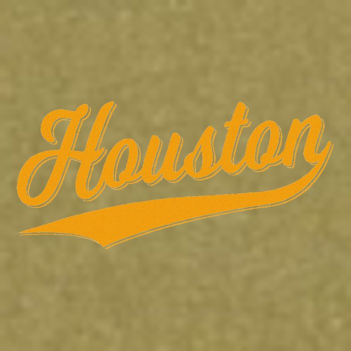 Houston Sports Script Cursive Classic Texas Flag Swoosh Garment-Dyed Women's Muscle Tee